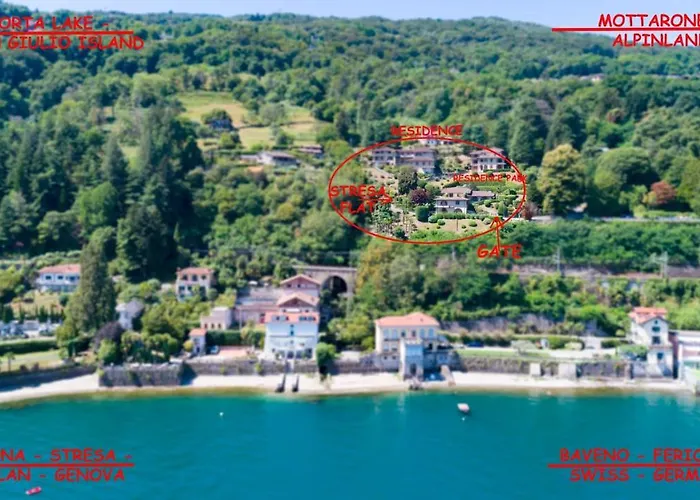 Vista Lago, Giardino A Vista Isole Borromee E Golfo Borromeo - Stresaflat Lägenhet Stresa