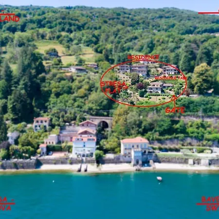 Vista Lago, Giardino A Vista Isole Borromee E Golfo Borromeo - Stresaflat アパート ストレーザ