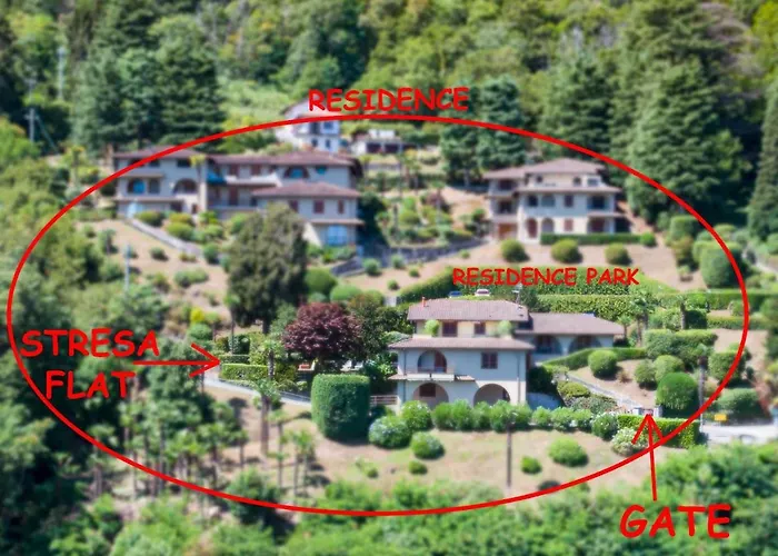 Vista Lago, Giardino A Vista Isole Borromee E Golfo Borromeo - Stresaflat * Стреза
